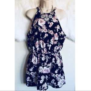 One Clothing Women’s Romper Floral Print Size L
